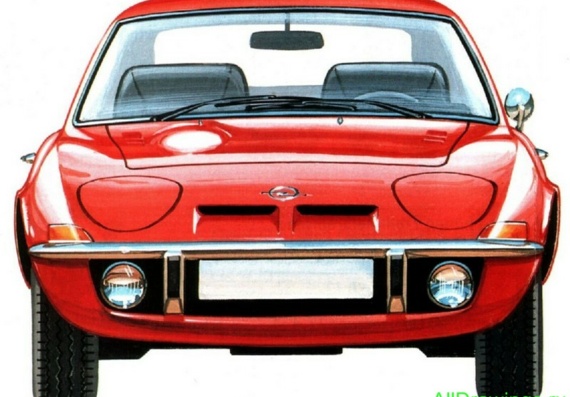 Opel GT (1968) (Opel GT (1968)) - drawings of the car